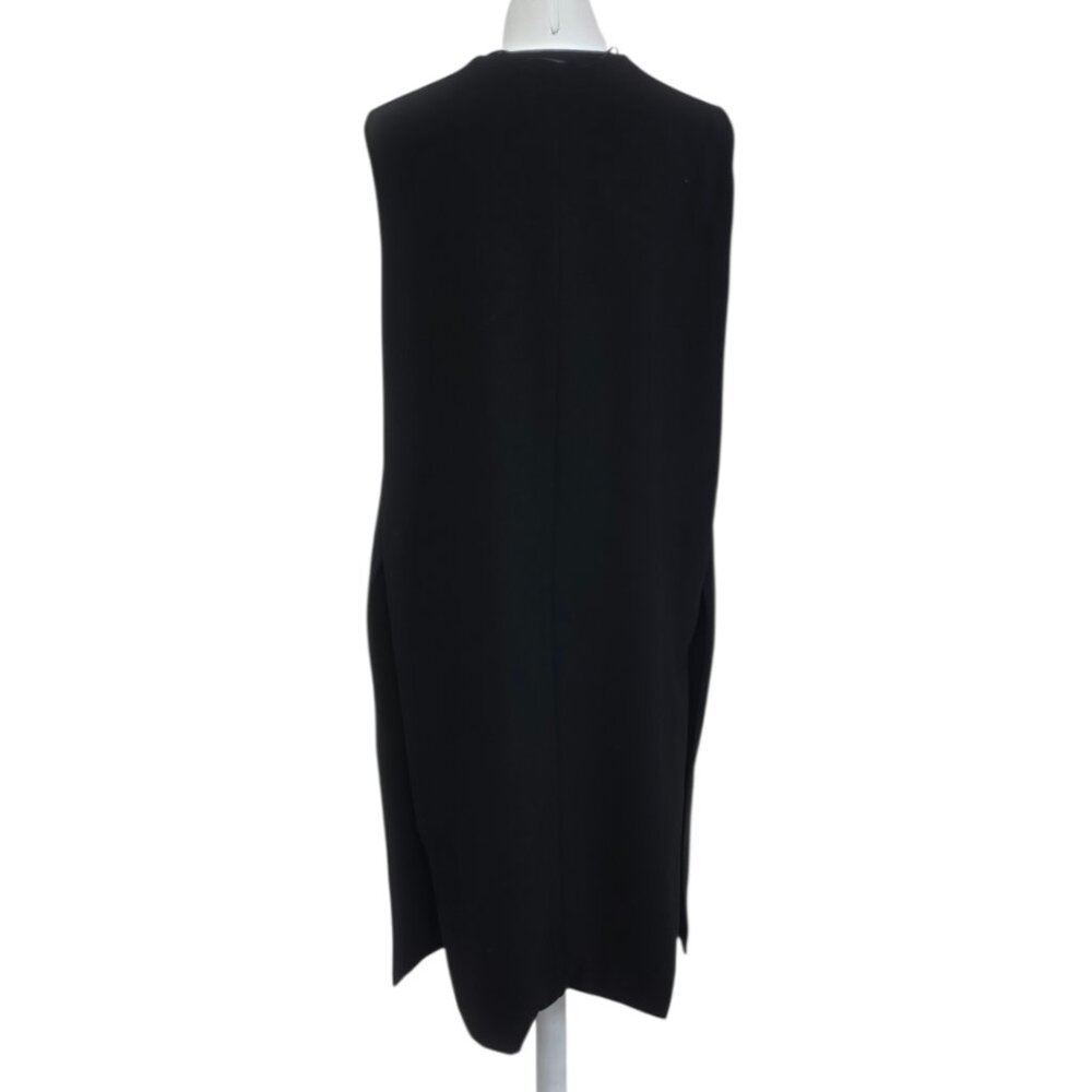Zara Open Front Longlnie Blazer Vest, Black, Size M - Picture 2 of 9